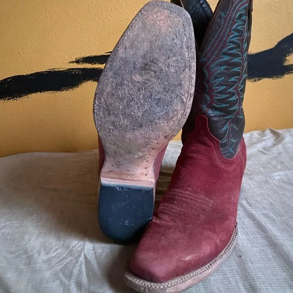 Resistol rough out cowboy boots
